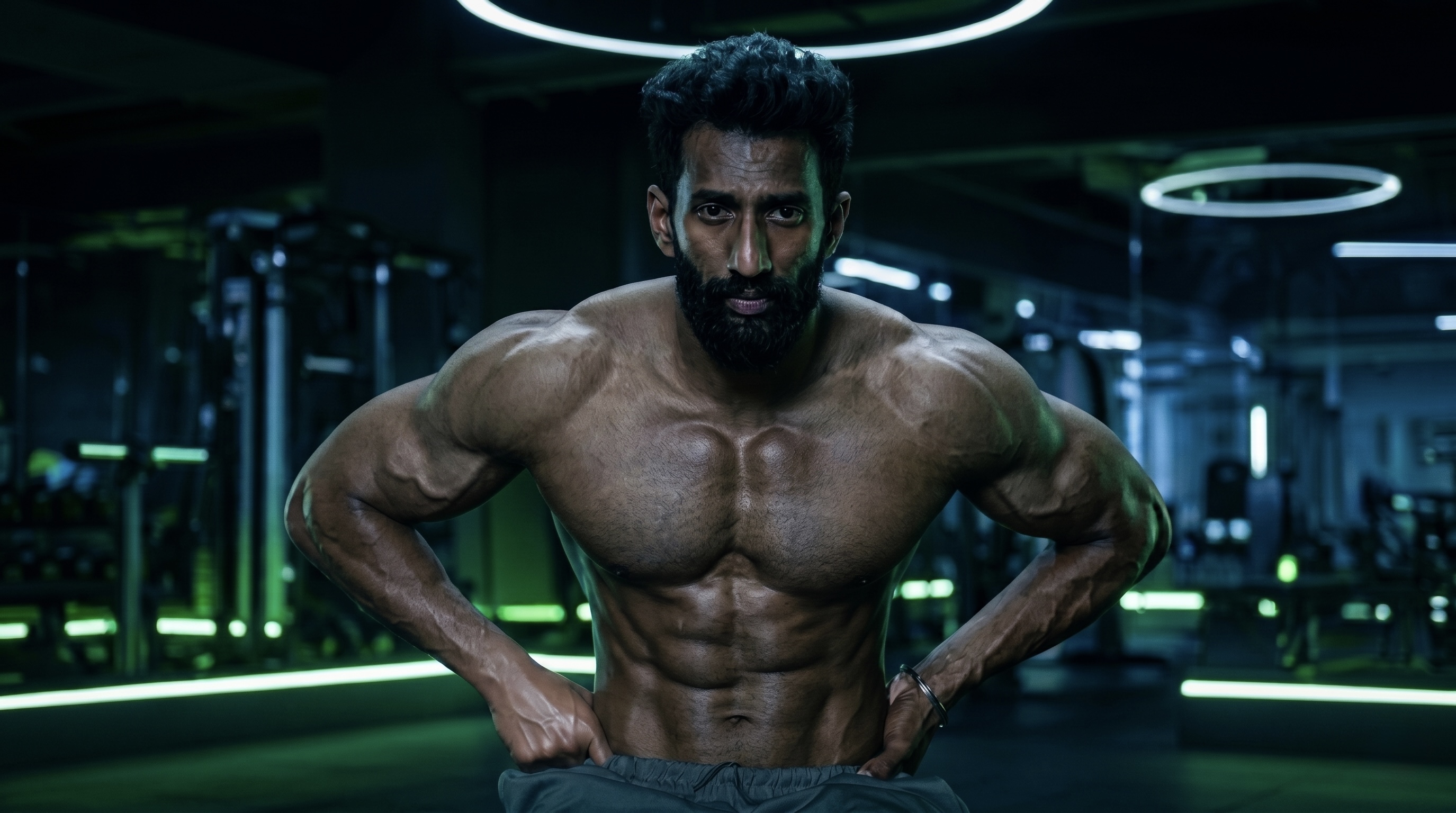 Vishnu Vinod gym pose